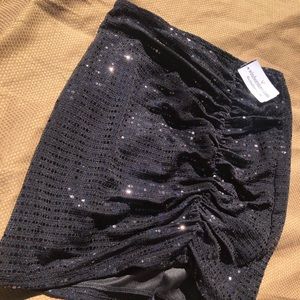 New black glitter skirt